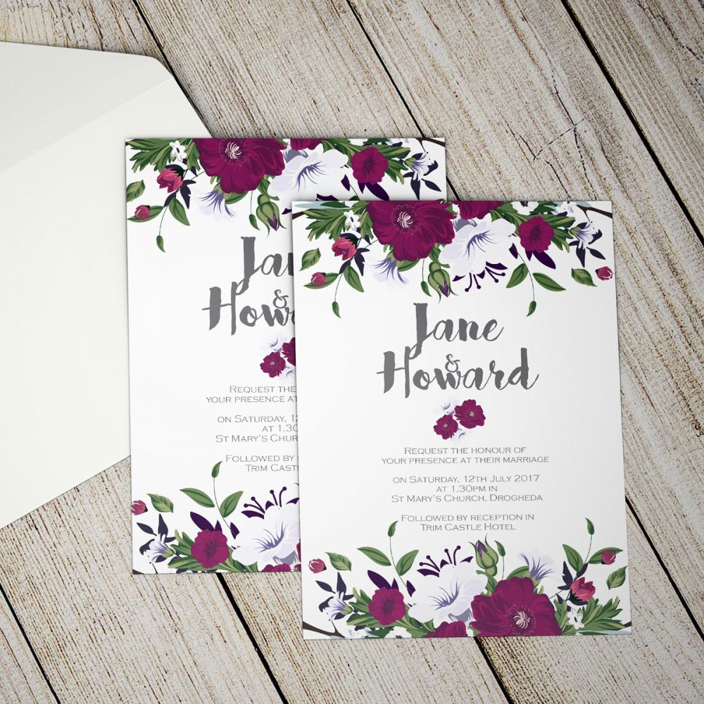 Mulberry Blossom wedding stationery collection
