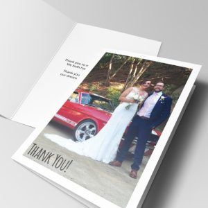 Personalised wedding thank you cards