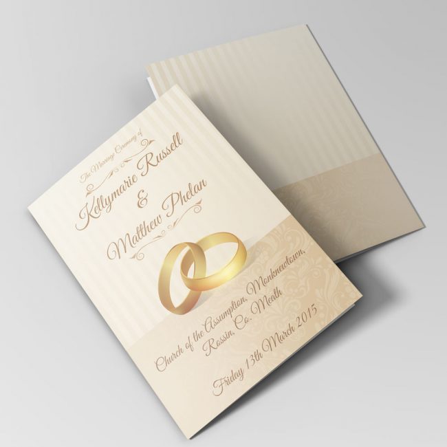 Wedding ceremony booklet design - MB2