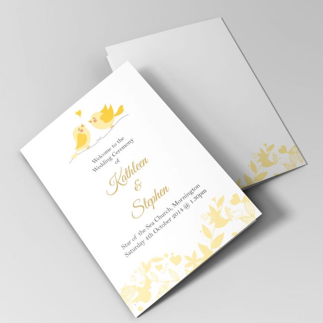 Wedding ceremony booklet design - MB3