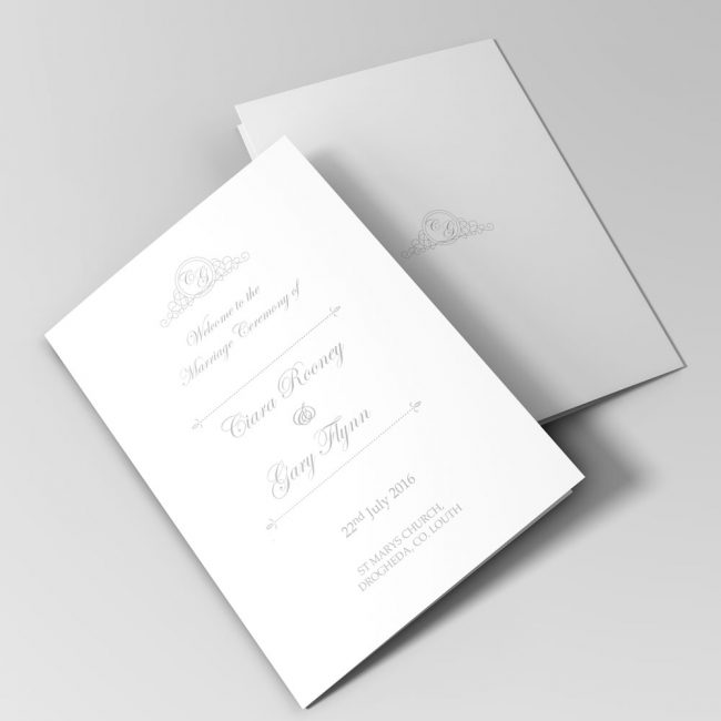 Wedding ceremony booklet design - MB4