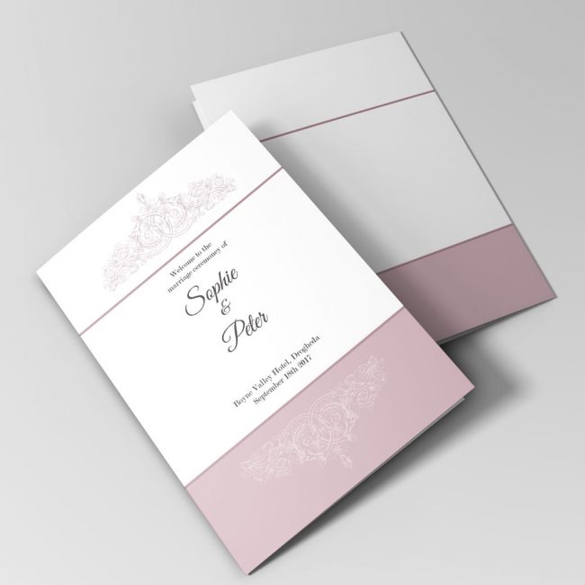Wedding ceremony booklet design - MB5