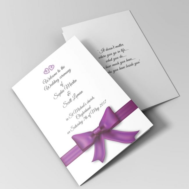 Wedding ceremony booklet design - MB9