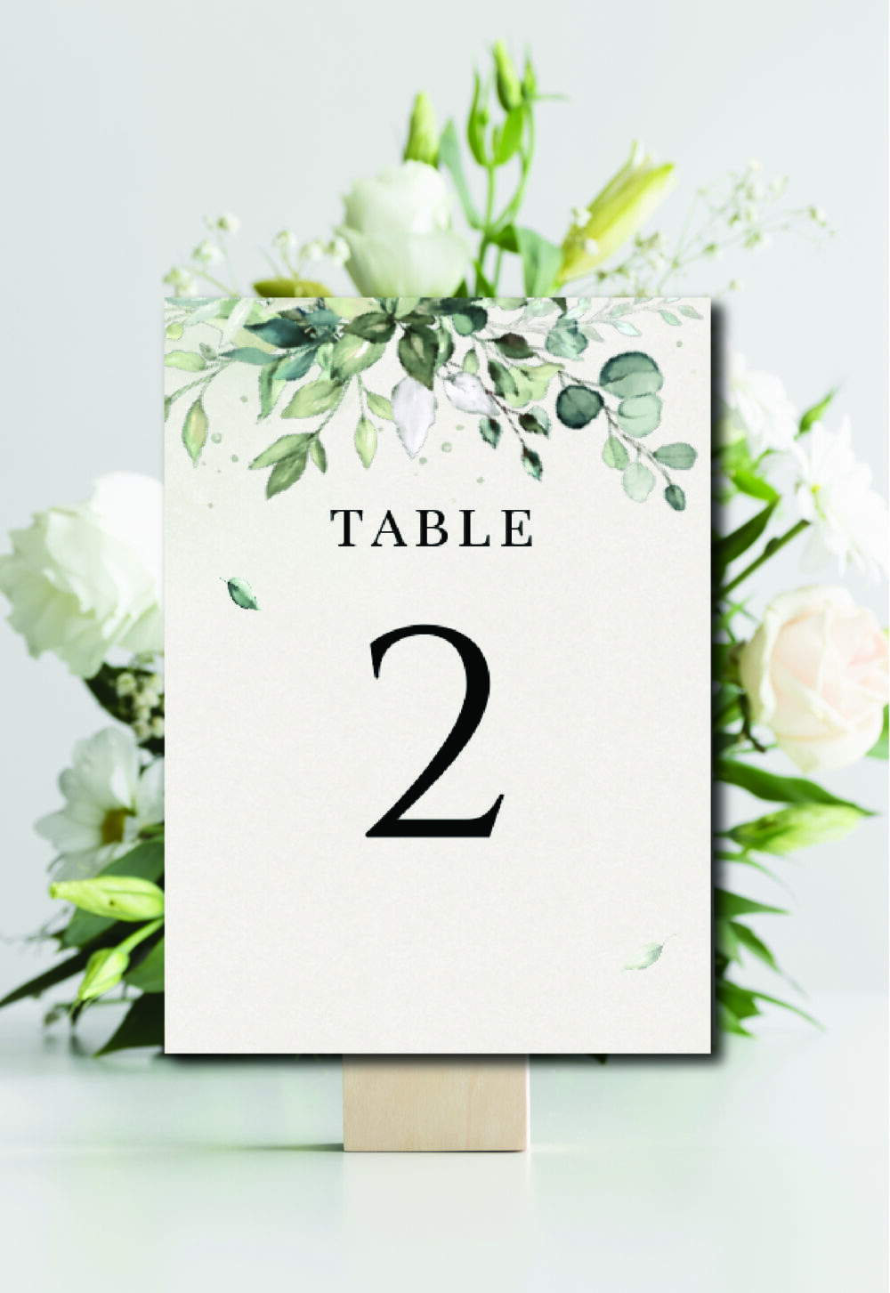 Botanical wedding table number