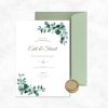 Eucalyptus Dew wedding invite
