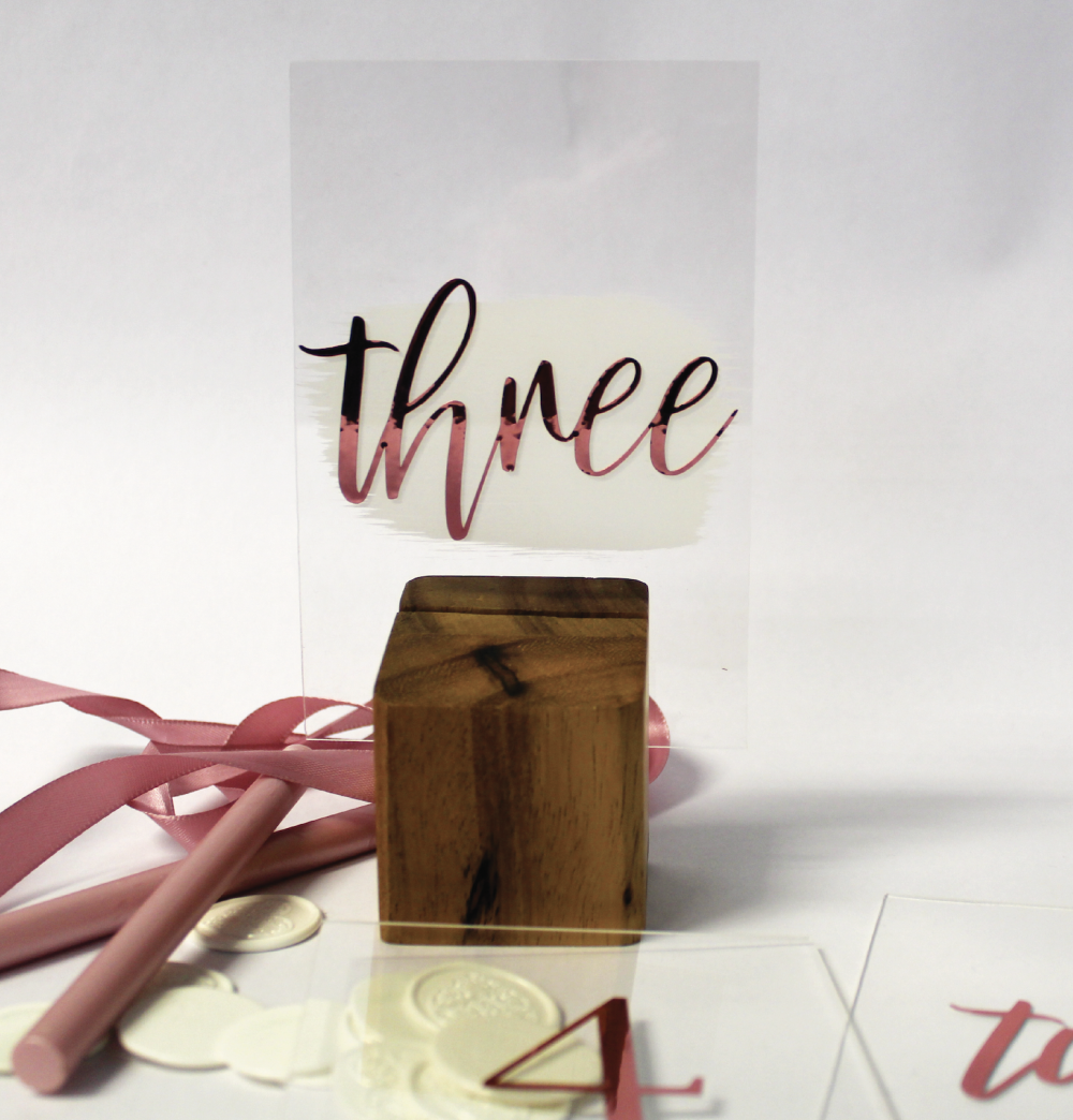 acrylic table number