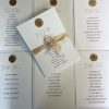 Table plan cards with wax seal