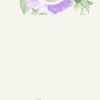 Lilac purple flower bouquet concertina wedding invite