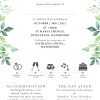 Botanical concertina wedding invite
