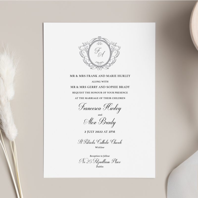 Timeless Elegance wedding invitation