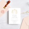Regal wedding invitation with blush pink envelope gold
