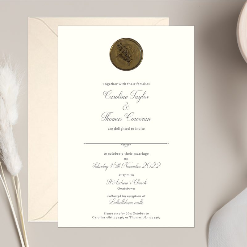 Classic invitation with wax seal