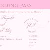 Boarding pass wedding invitation