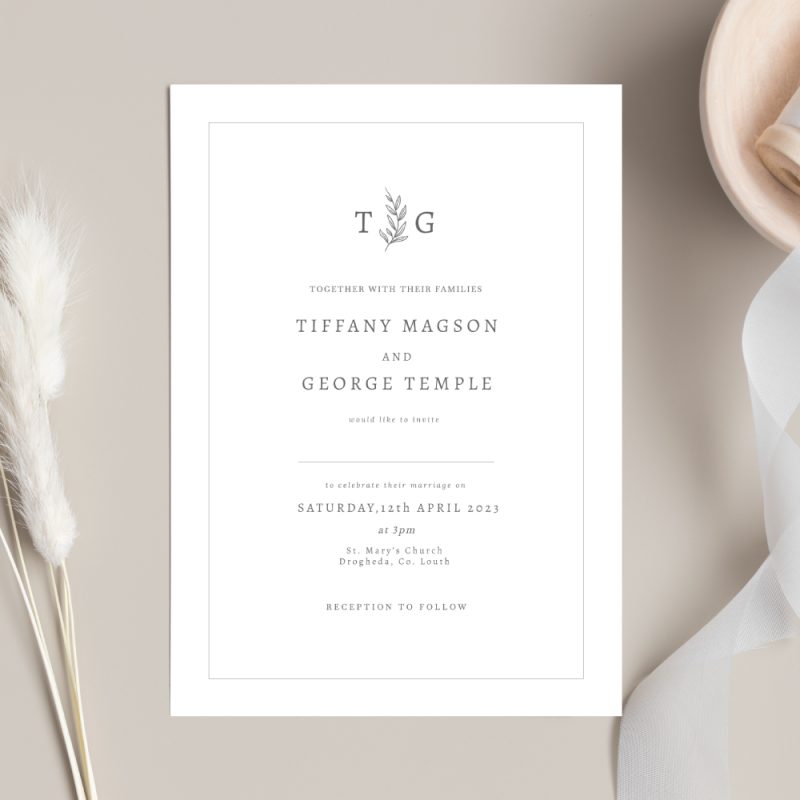 Bramberry wedding invitation