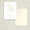 A6 save the date gold tassel