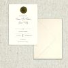 A6 save the date gold wax sealClassic with gold wax seal