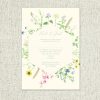 Wildflower wedding invitation