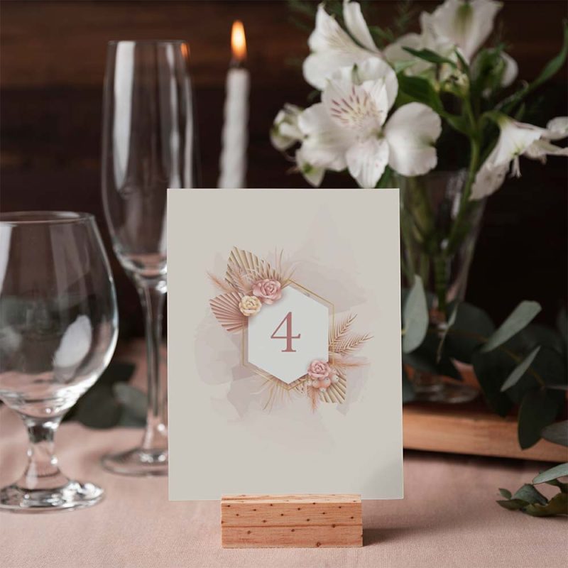 Midleton blush wedding table number