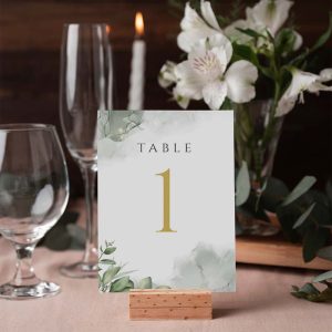 botanical wedding table number