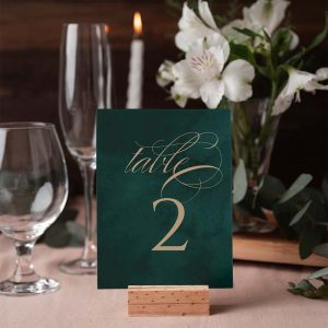 the bellmont green wedding table number