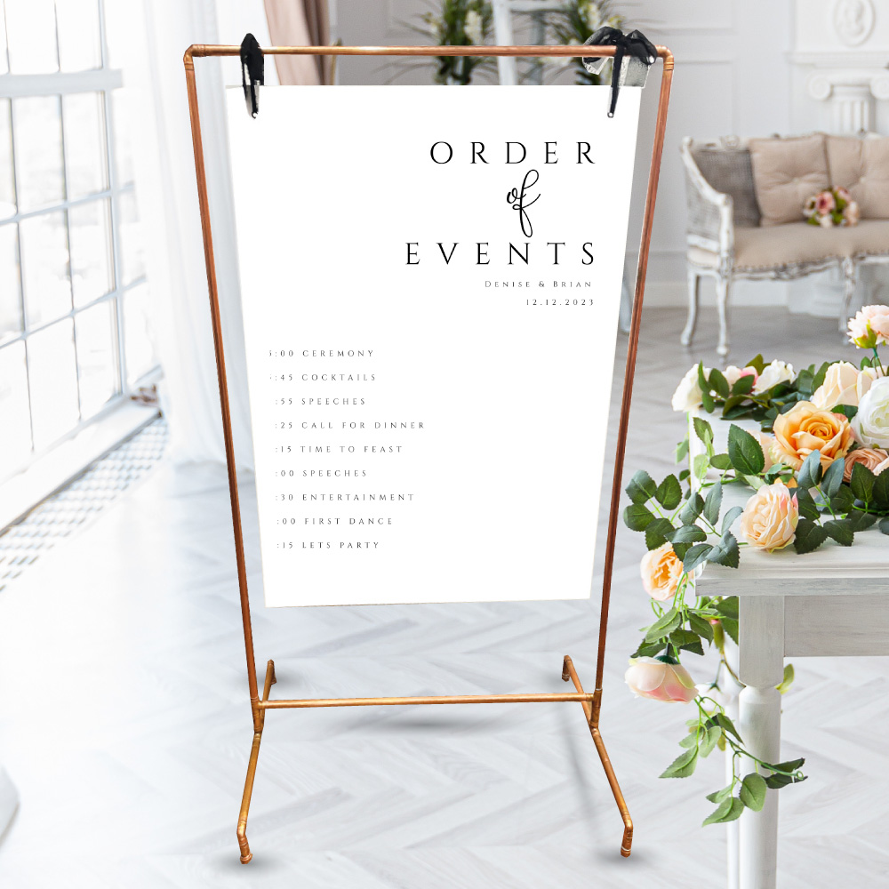 Copper Wedding Frame Seating Plan Holder / Event Sign Display