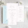 soft blush wedding invitation details card