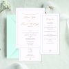 Venetian blue&gold invitation with rsvp&details vellum sleeve with details card and rsvp