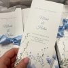 light blue floral ceremony trifold