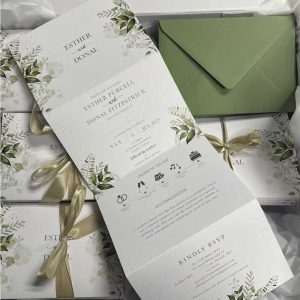 Sage-watercolour-concertina-wedding-invitation