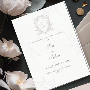 elegant ivory wedding massbook
