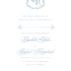 French blue wedding invitation front