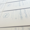 French blue wedding invitation details card envelope liner