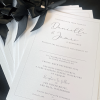 Simple bow wedding invitation