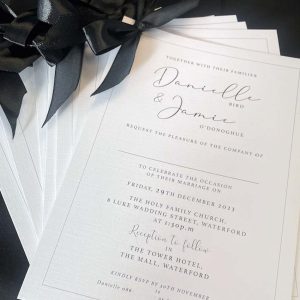 simple bow invitation
