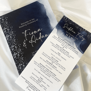 Luminesence wedding menu