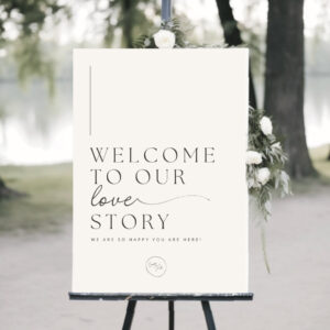 Love Story wedding welcome sign