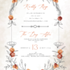 Autumn arch wedding invite