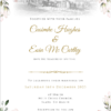 Blush Rose Venue illustration wedding invitation