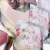 blush rose wedding invitation