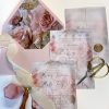 blush rose wedding invite envelope liner