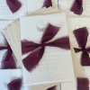 burgundy bouquet wedding invitation