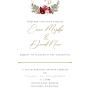 burgundy bouquet wedding invitation