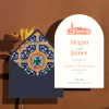 Seville sketch arch wedding invitation envelope liner