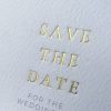 save the date gold foil