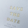 gold foiling save the date