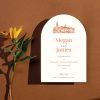 seville arch die cut wedding invitation
