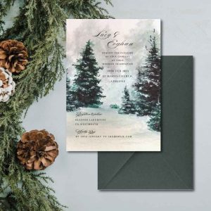 enchanted forest wedding invitation