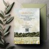 Watercolour Fields wedding invitation