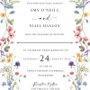 Wildflower Arch wedding invitation