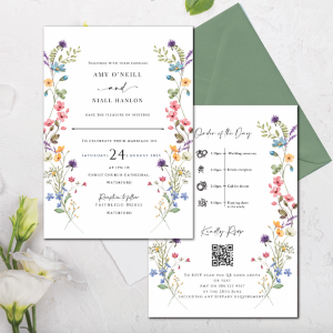 Wildflower Arch wedding invitation